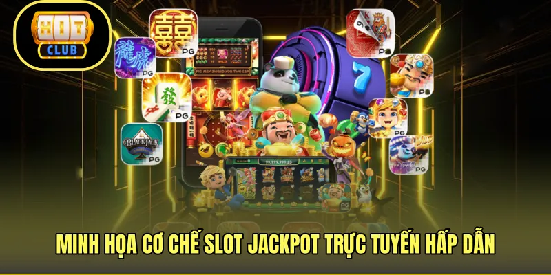 Minh họa cơ chế slot jackpot trực tuyến hấp dẫn